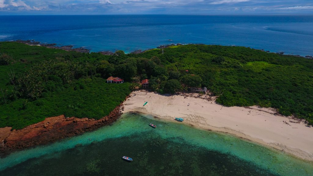 Vista aérea Playa el Cirial, Pedasí, Panamá